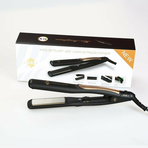 JINRI Mini 4/5"Titanium Fast Heat Up Hair Straightener Travel Flat Iron 100-240V - Picture 6 of 8